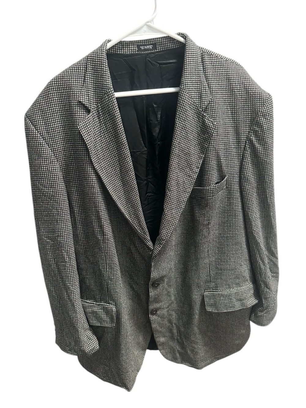Fenzia Men's Houndstooth Sport Coat - Classic Tailored Look Silk/Wool XL